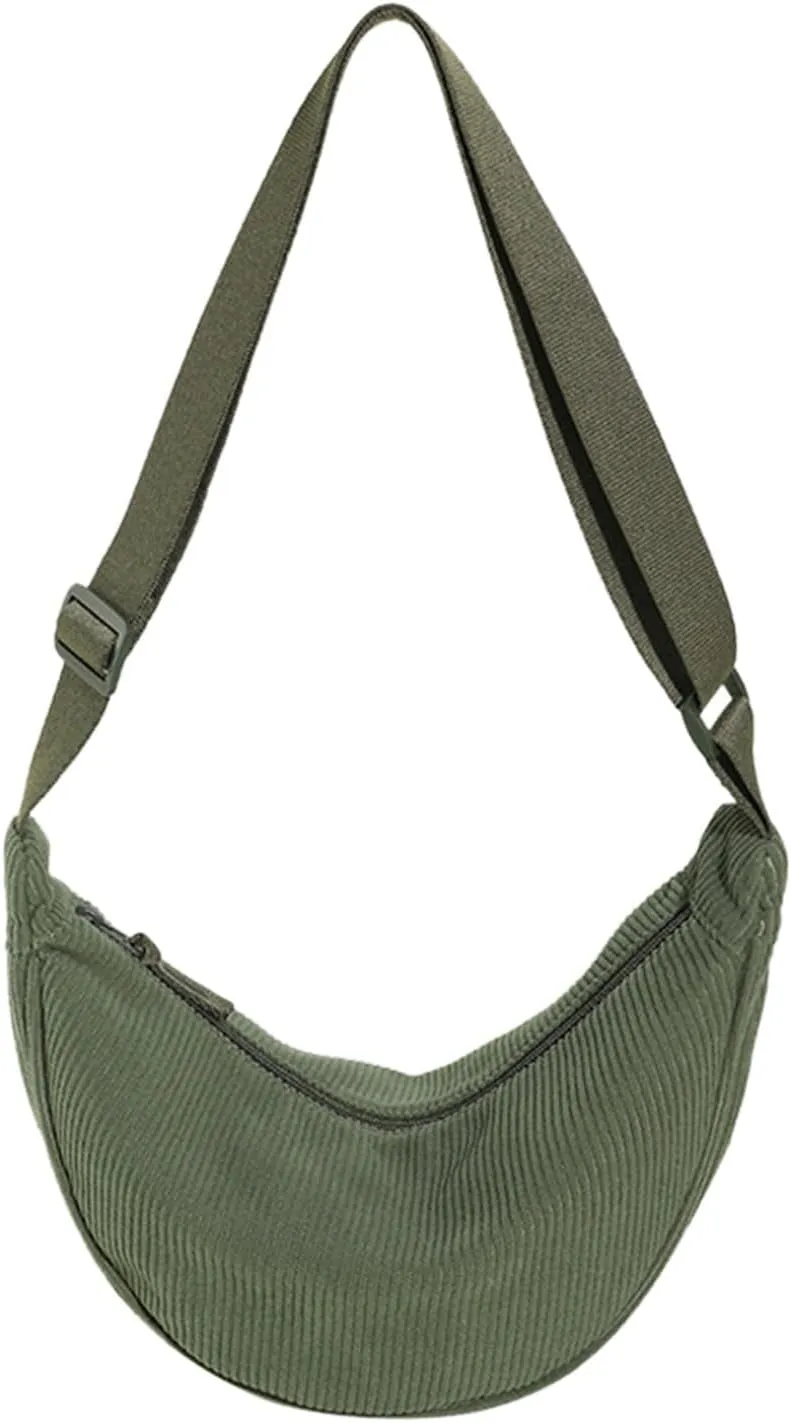 Purses for Women Crossbody Anti Theft Fashion Canvas Hippie Crossbody Bags Carry on Bag for Airplanes Women(Green)