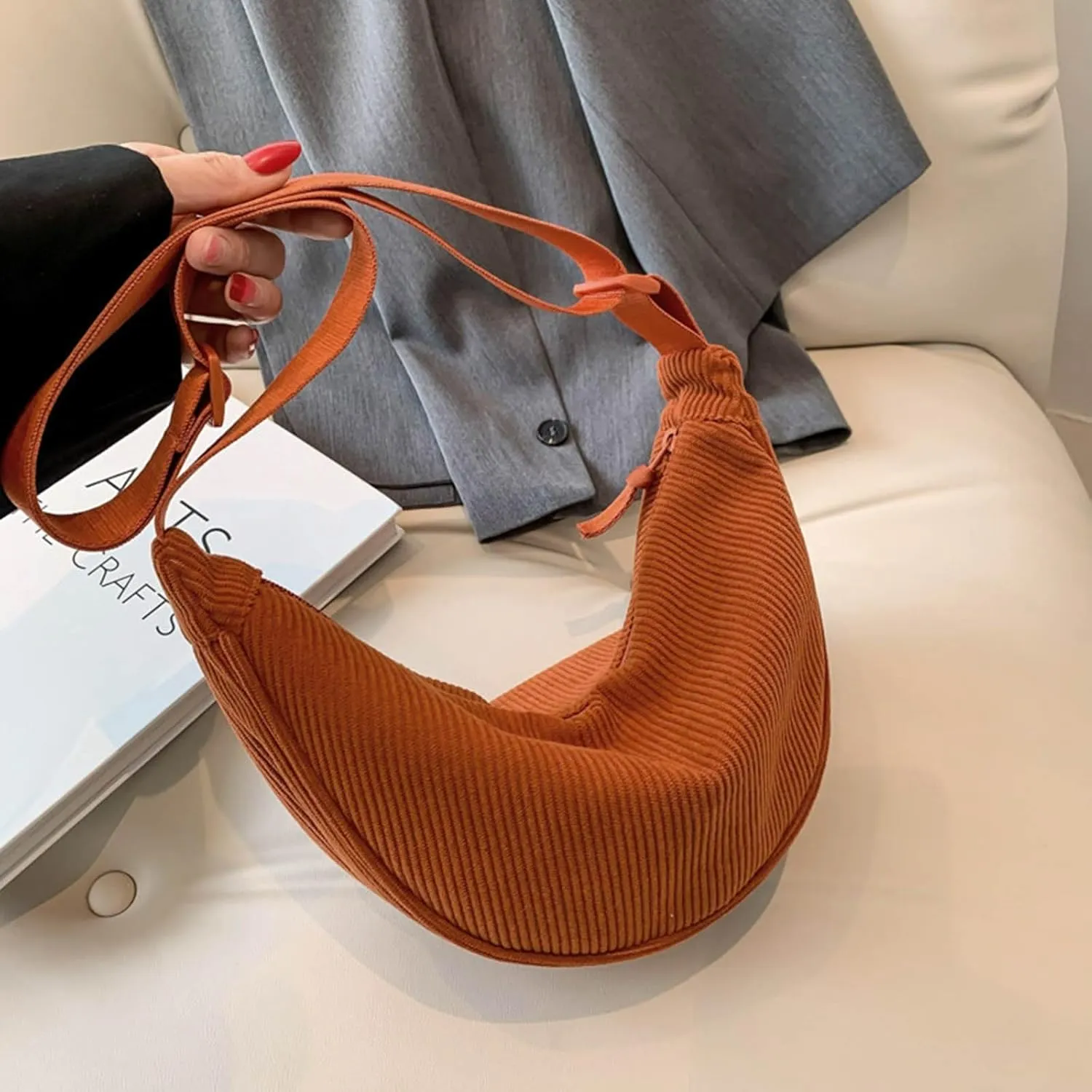 Purses for Women Crossbody Anti Theft Fashion Canvas Hippie Crossbody Bags Carry on Bag for Airplanes Women(Green)