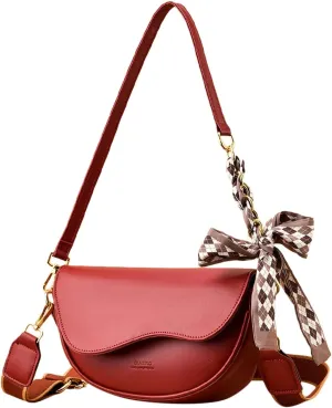 Purses for Women Crossbody Anti Theft Fashion Cotton Canvas Handbags Tote Purses Multi Compartment Purse(Red)