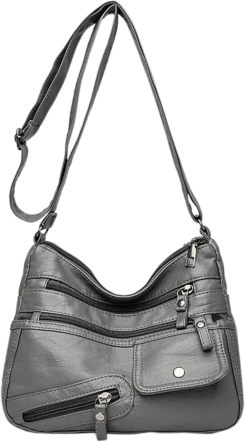 Purses for Women Crossbody Anti Theft Waterproof Nylon Crossbody Bags for Woman Trendy Spring Purse 2025(Grey)