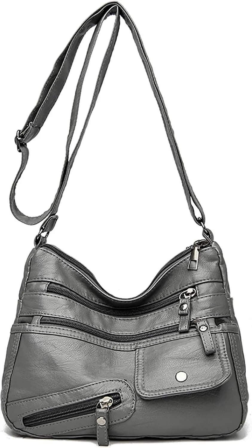 Purses for Women Crossbody Anti Theft Waterproof Nylon Crossbody Bags for Woman Trendy Spring Purse 2025(Grey)