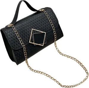 Quilted Crossbody Bags for Women Retro Studded Crossbody Bags Small Shoulder Purses Cute Purse for Women Trendy(Black)