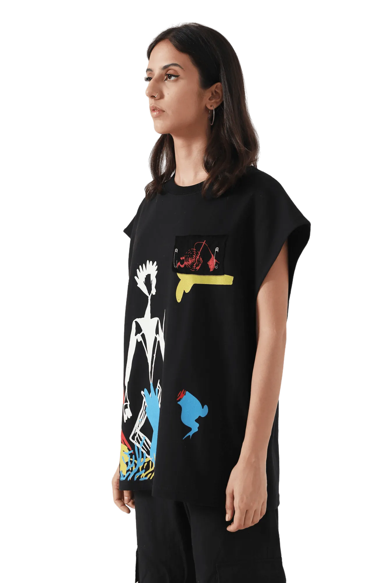"RABBIT HOLE" PRINTED TANK TOP