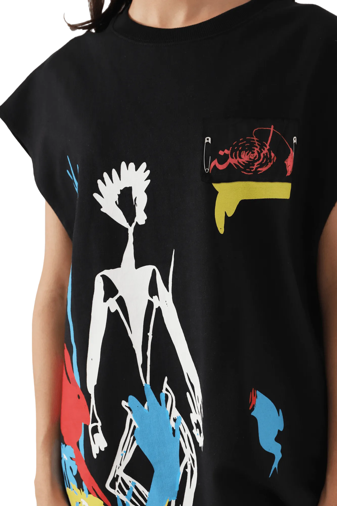 "RABBIT HOLE" PRINTED TANK TOP
