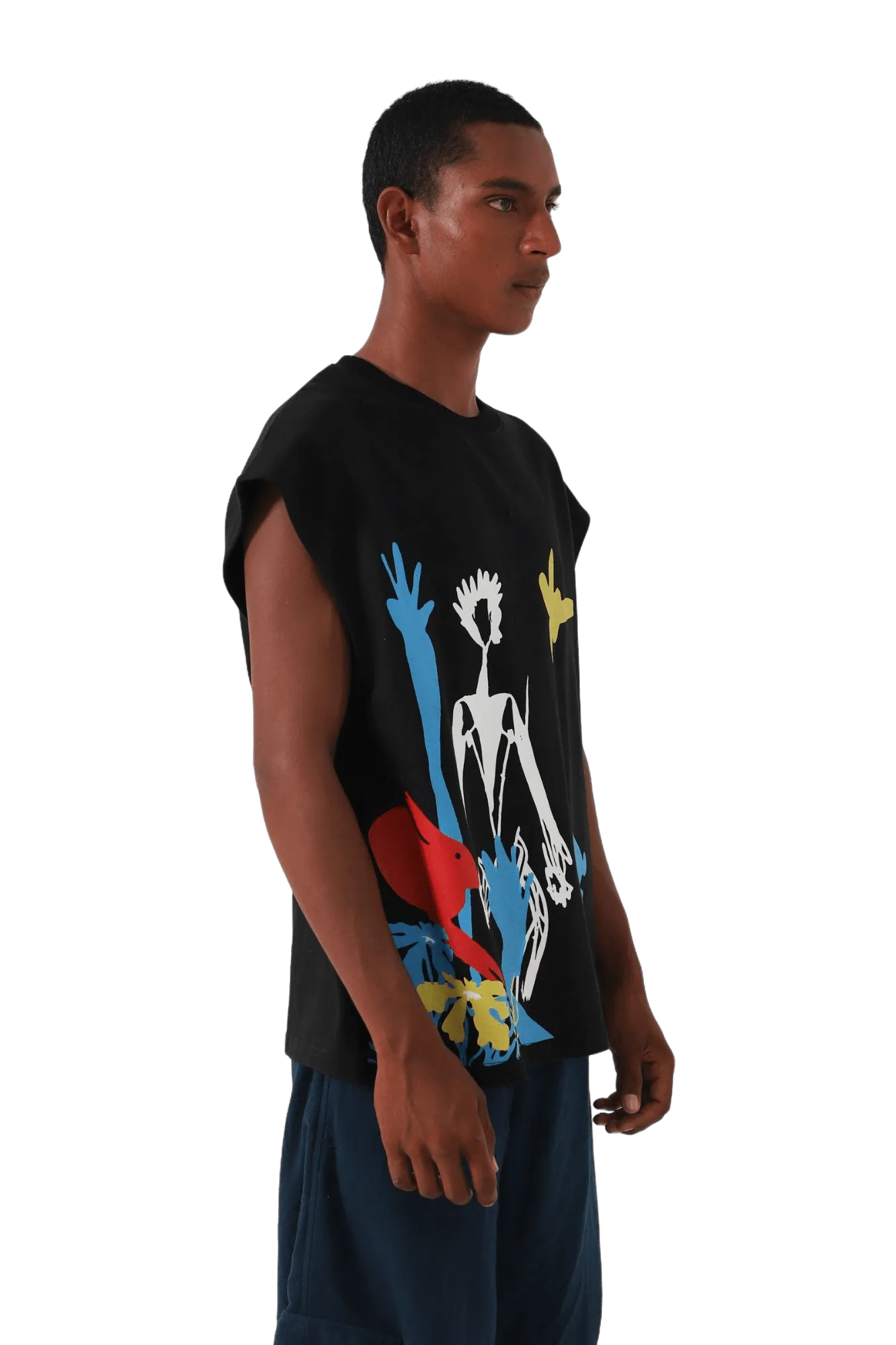 "RABBIT HOLE" PRINTED TANK TOP