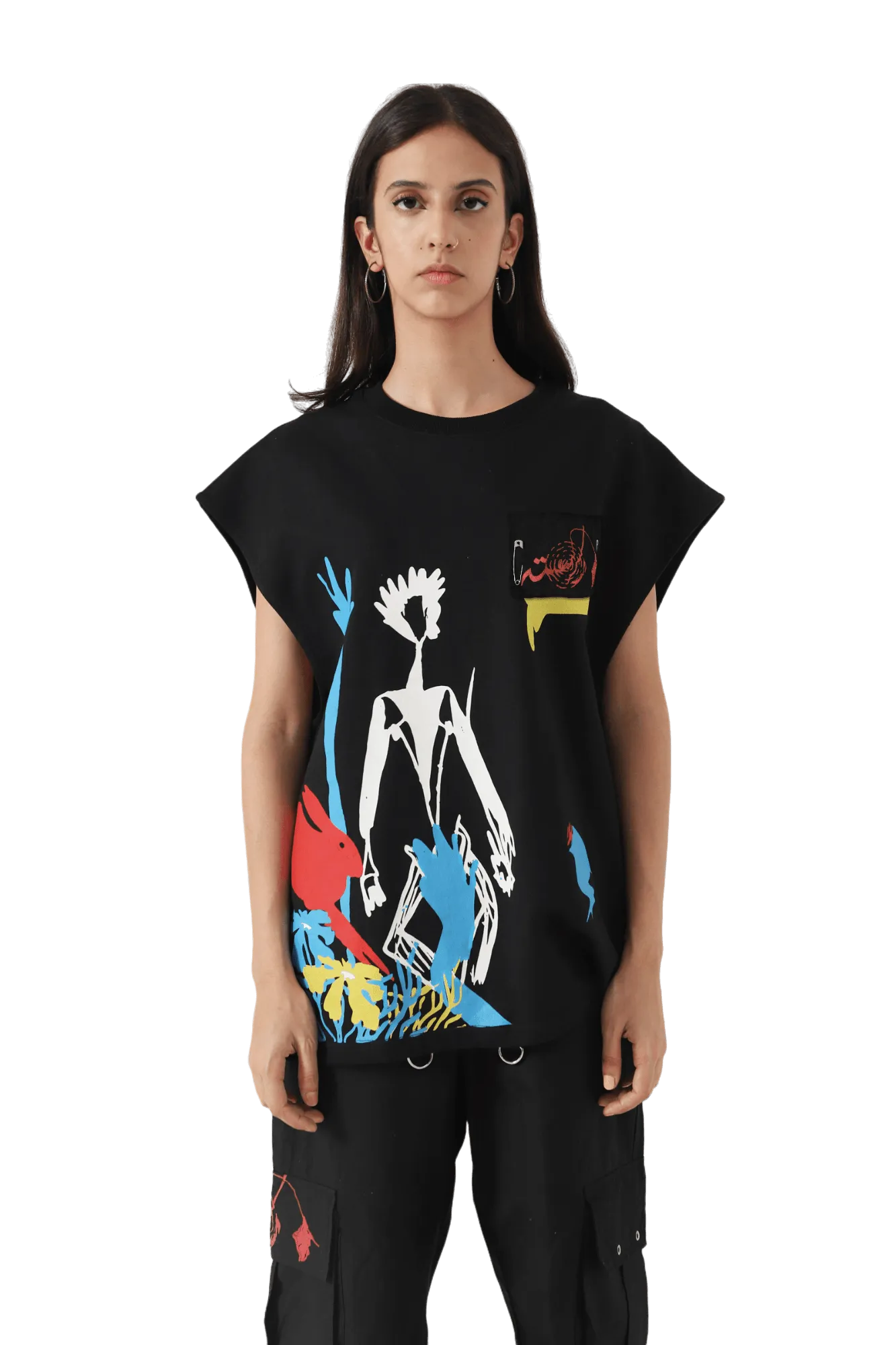 "RABBIT HOLE" PRINTED TANK TOP