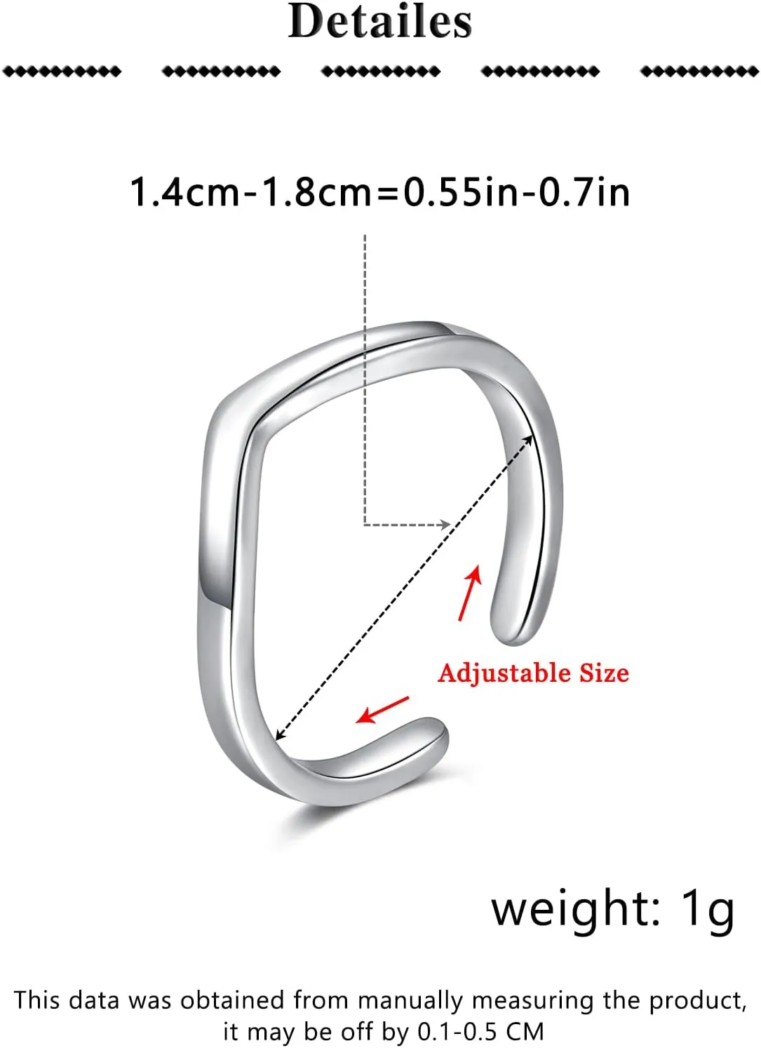 QWALIT Toe Rings for Women Gold Silver Toe Rings non Tarnish Adjustable Womens Ring Jewelry Simple Tail Ring Gold Plated