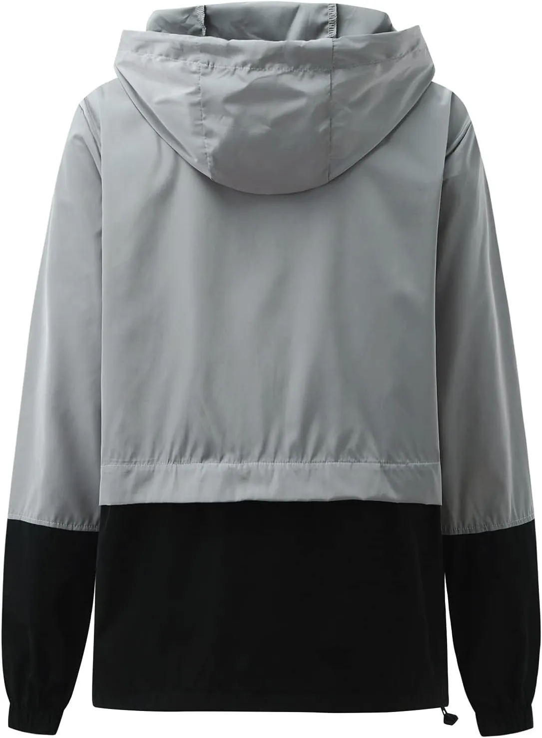 Rain Jackets for Women Long Sleeve Zipper Rain Coats Packable Hooded Waterproof Windbreaker Outdoor Active Raincoat