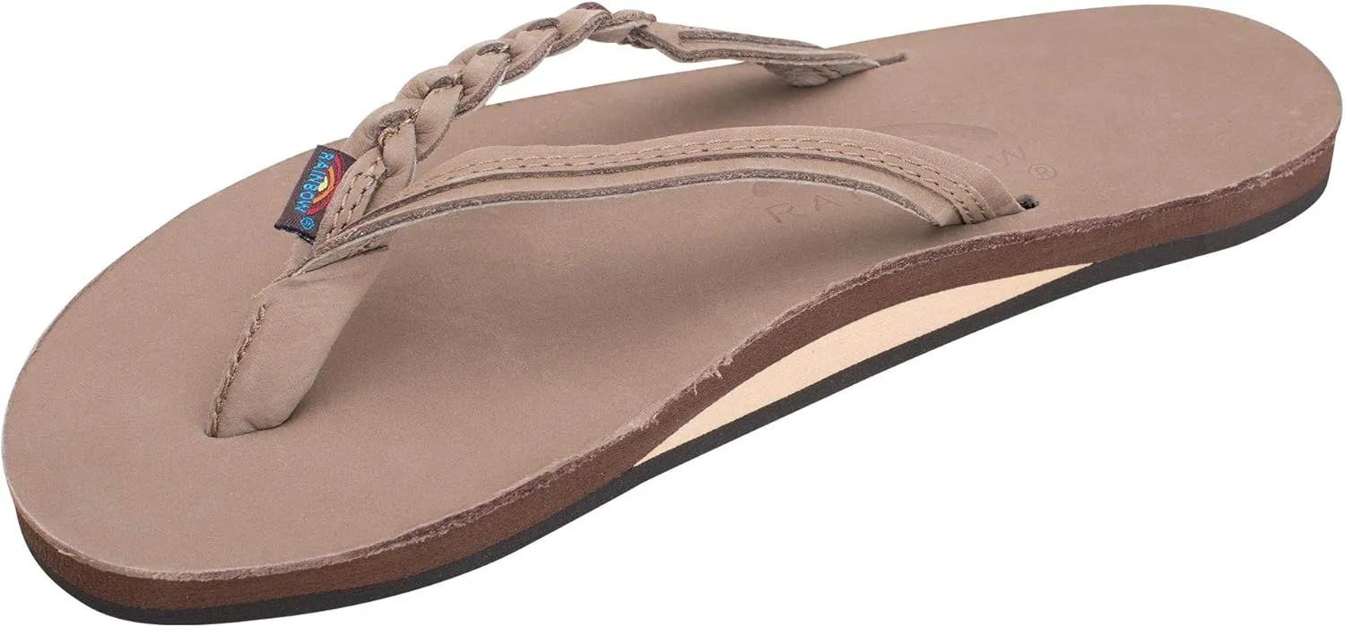 Rainbow Sandals Womens Flirty Braidy Premier Leather w/Single Braided Strap