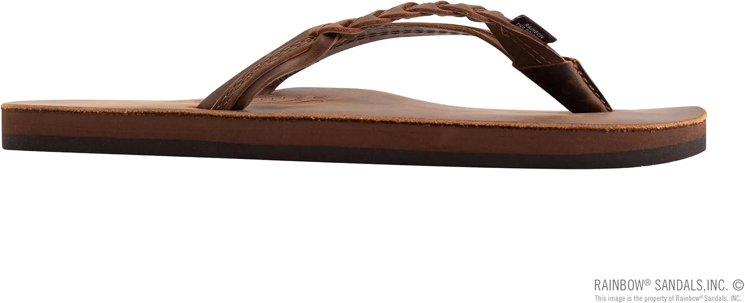 Rainbow Sandals Womens Flirty Braidy Premier Leather w/Single Braided Strap