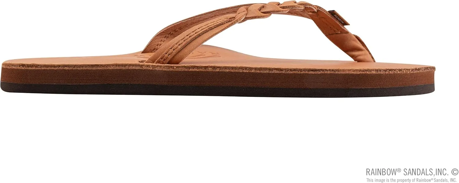 Rainbow Sandals Womens Flirty Braidy Premier Leather w/Single Braided Strap