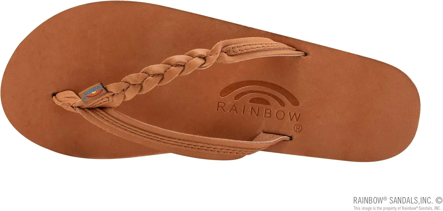 Rainbow Sandals Womens Flirty Braidy Premier Leather w/Single Braided Strap