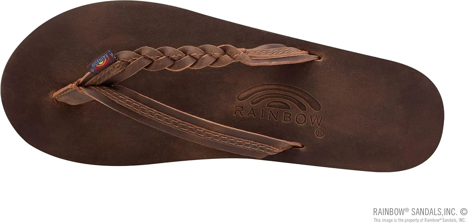 Rainbow Sandals Womens Flirty Braidy Premier Leather w/Single Braided Strap
