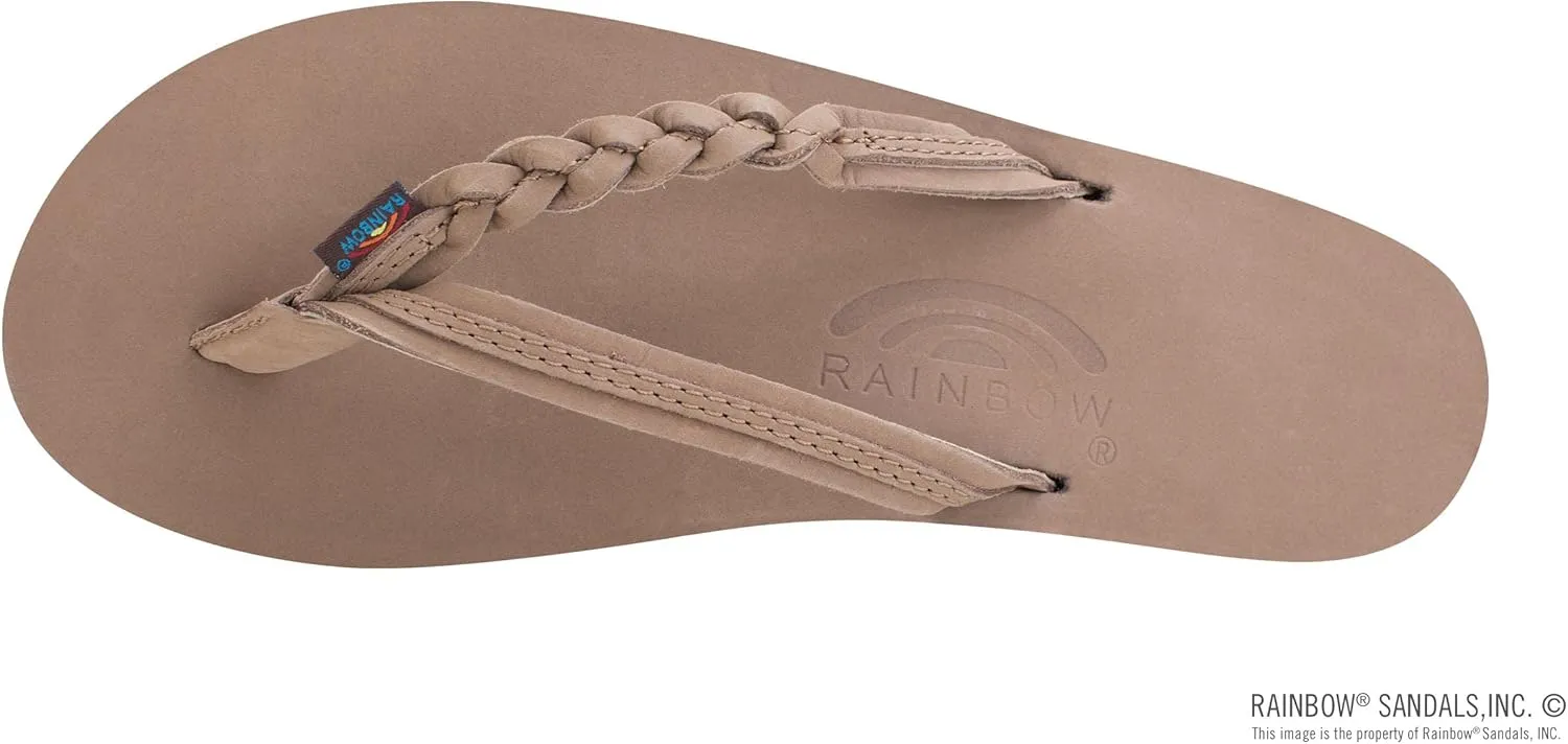 Rainbow Sandals Womens Flirty Braidy Premier Leather w/Single Braided Strap