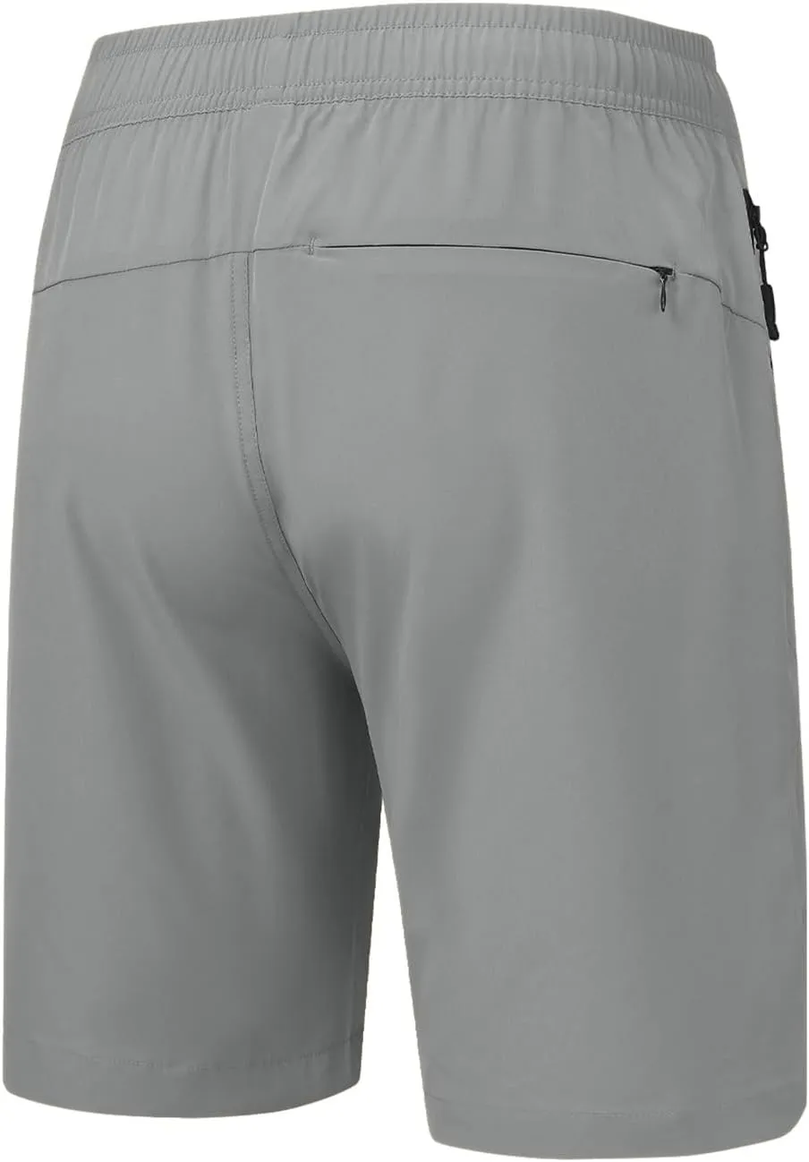 Rdruko Men's Hiking Shorts with Zipper Pockets 7'' Lightweight Quick Dry Workout Shorts Running Athletic Shorts