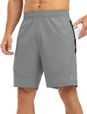 Rdruko Men's Hiking Shorts with Zipper Pockets 7'' Lightweight Quick Dry Workout Shorts Running Athletic Shorts
