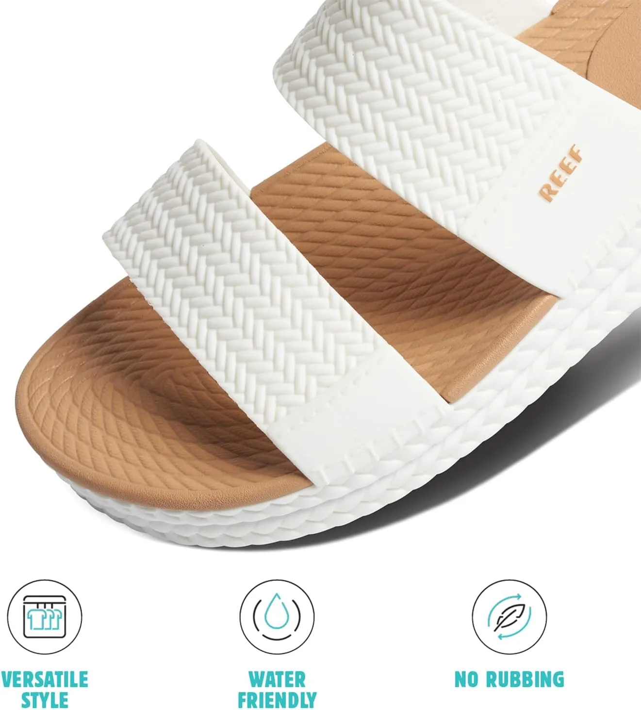 REEF Water Vista Slide Women's Platform Slide, Water Friendly, Arch Support