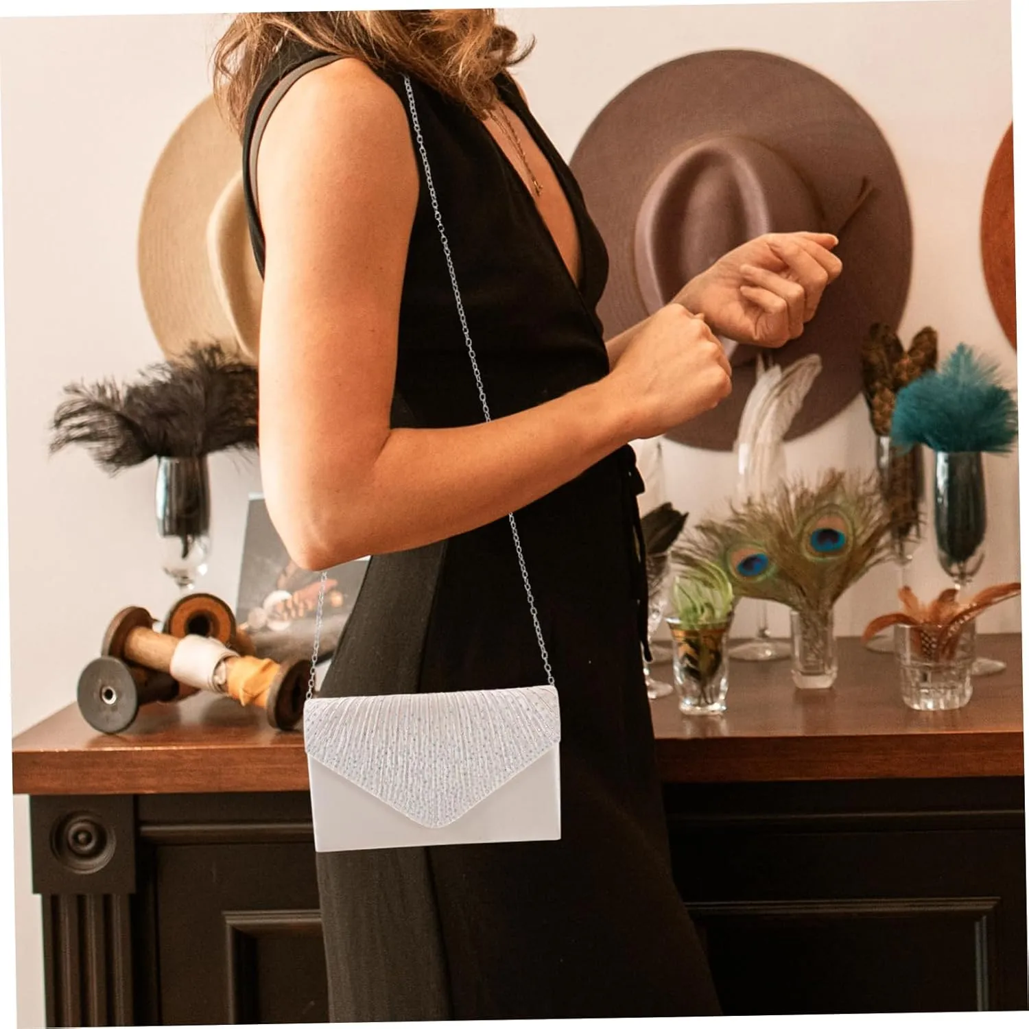 SAFIGLE Dinner Bag Evening Bags for Women Wedding Dress Purse Wedding Clutches and Evening Bags Evening Bags and