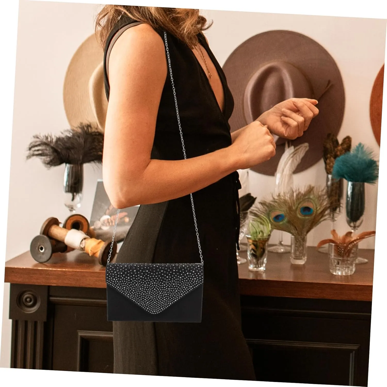 SAFIGLE Dinner Bag Evening Bags for Women Wedding Dress Purse Wedding Clutches and Evening Bags Evening Bags and