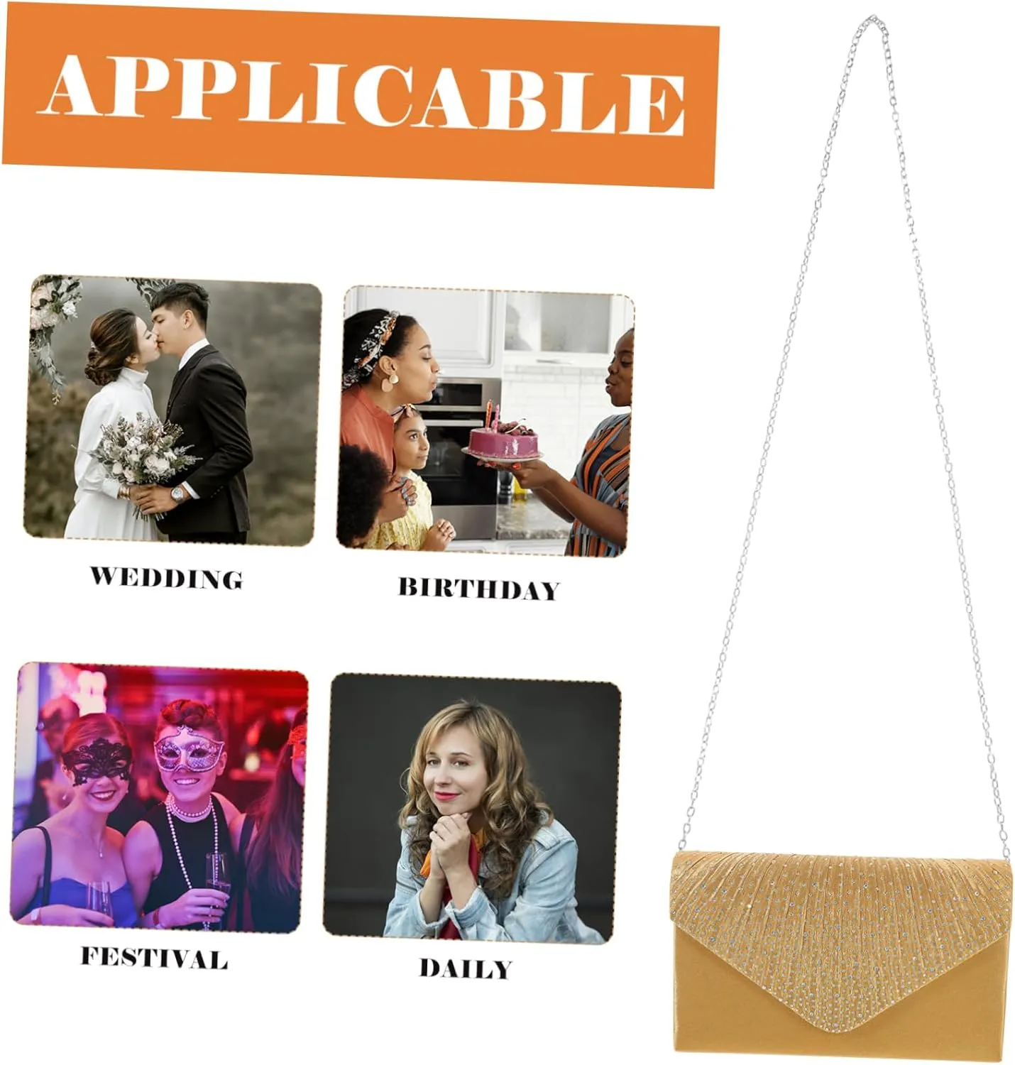SAFIGLE Dinner Bag Evening Bags for Women Wedding Dress Purse Wedding Clutches and Evening Bags Evening Bags and