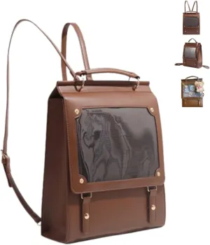 Selena Vintage ITA Bag Anime Manga Enthusiast Badges Satchel Bag Y2k Harajuku Kawaii Cute Aesthetic Bag (Brown(No Accessories))