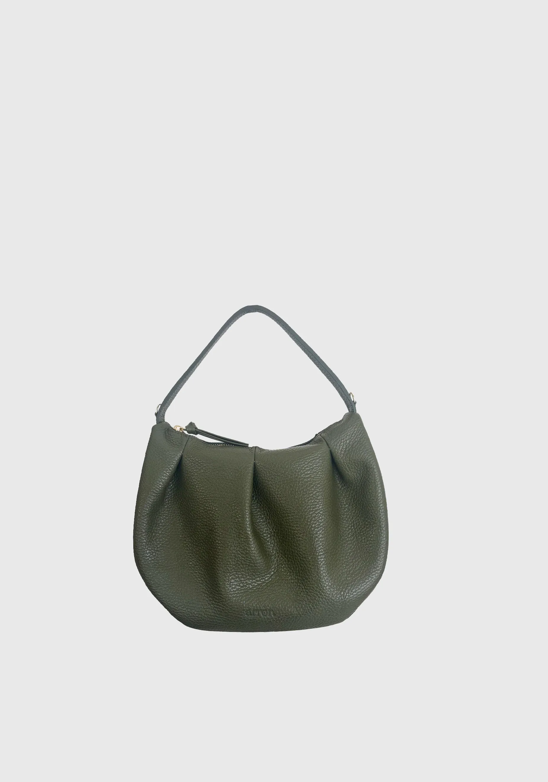 Shell Leather Bag_Olive