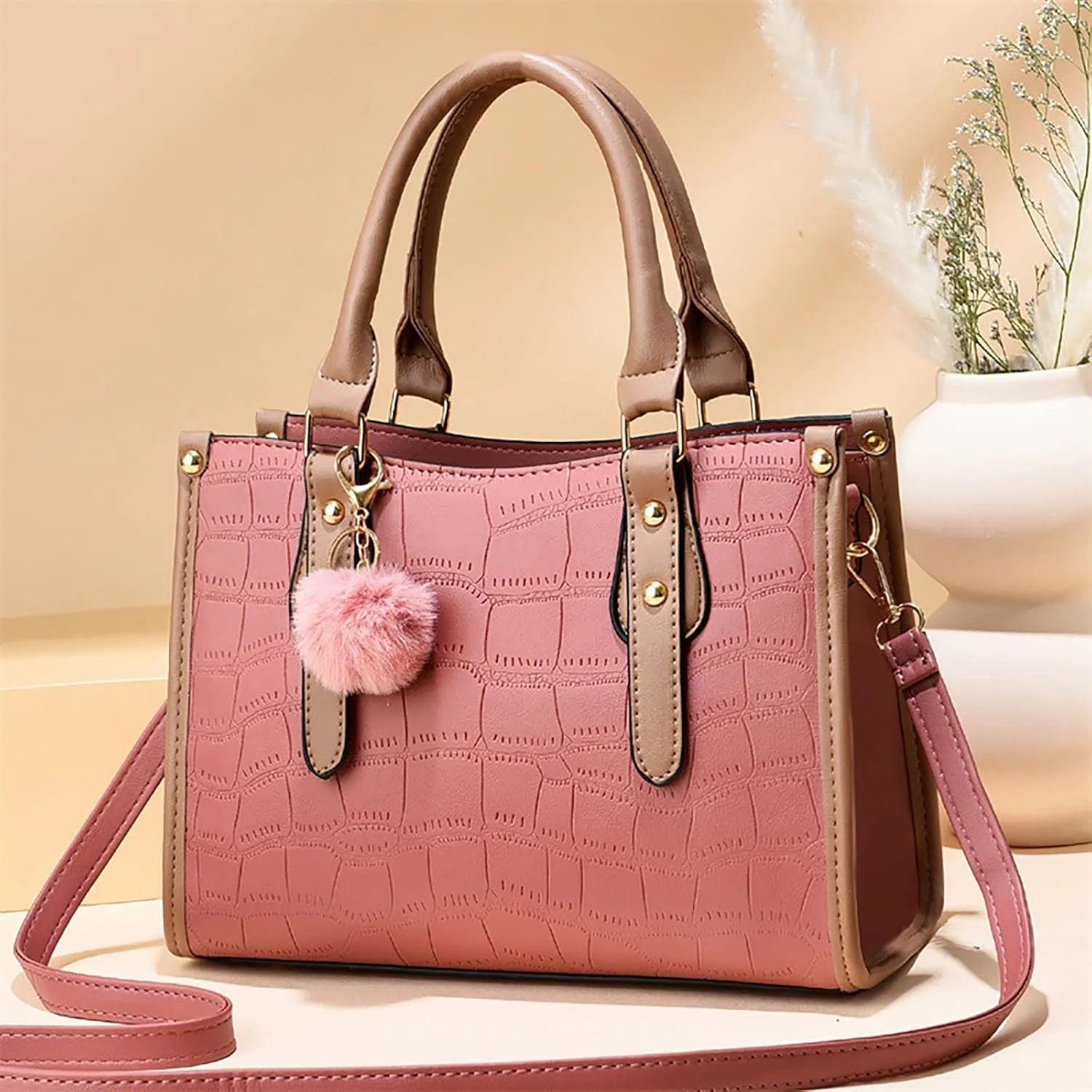 Shoulder Bag for Women Womens Fashion Tote Bag Handbags Ladies Purse Satchel Shoulder Bags Tote Leather Bag