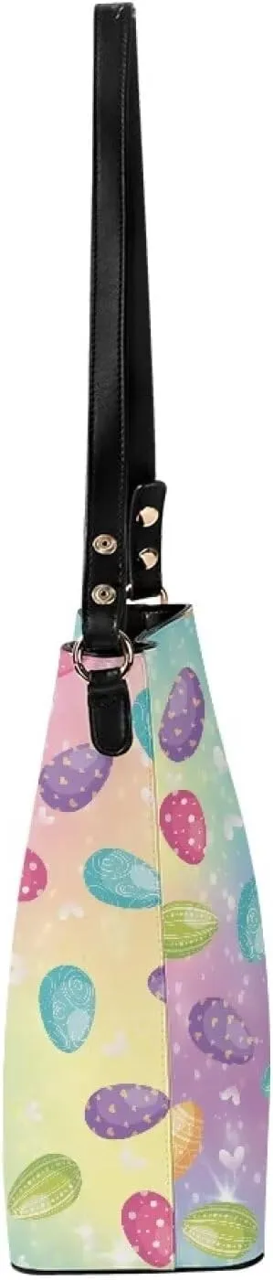 Shoulder Bucket Handbags PU Leather Crossbody Purse Tote Bag Women's Large Work Satchel Handle Bags with Pockets