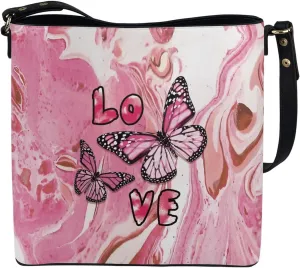 Shoulder Bucket Handbags PU Leather Crossbody Purse Tote Bag Women's Large Work Satchel Handle Bags with Pockets