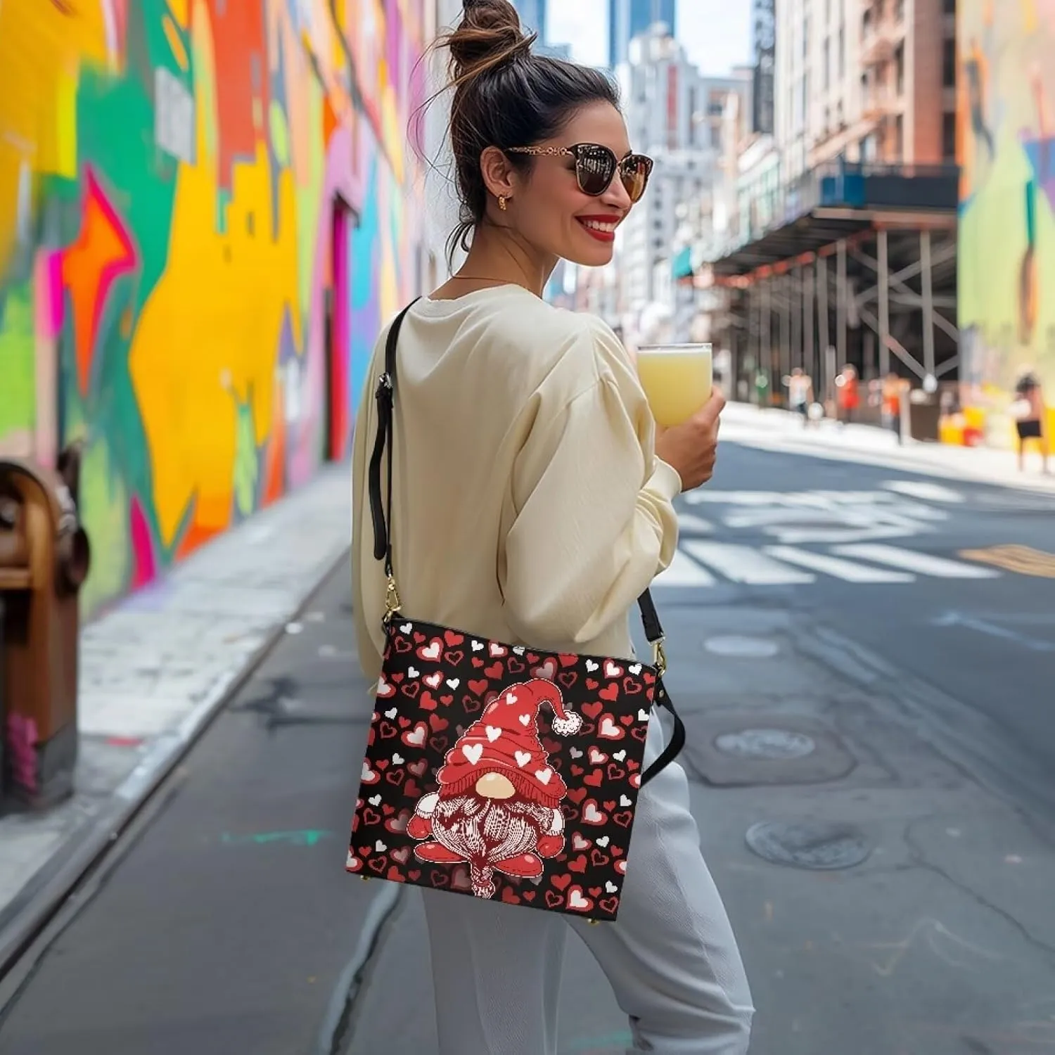 Shoulder Bucket Handbags PU Leather Crossbody Purse Tote Bag Women's Large Work Satchel Handle Bags with Pockets
