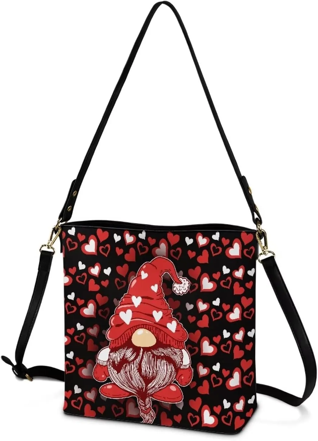 Shoulder Bucket Handbags PU Leather Crossbody Purse Tote Bag Women's Large Work Satchel Handle Bags with Pockets