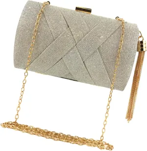 Sleek Evening Clutch Purse Bag for Women Stylish Tote Bag Simple Chain Bag Design for Wedding Party