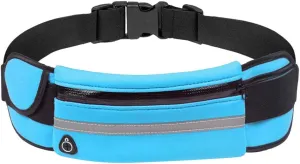 Slim Running Belt, Waterproof Fanny Pack for Men,Phone Holder for Running,Reflective Waist Bag for Women,Runners Belt Pouch,Money Belt,Waist Pack for Running Workout Camping Travel