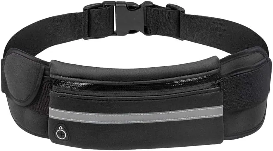 Slim Running Belt, Waterproof Fanny Packs for Women,Phone Holder for Running,Reflective Waist Bag for Men,Runners Belt Pouch,Money Belt,Waist Pack for Workout Running Travel Camping