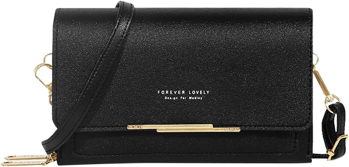 Sling Bags for Women Anti Theft Travel Lightweight Quilted Fabric Handbags for Women Summer Mini Gym Bag(Black)