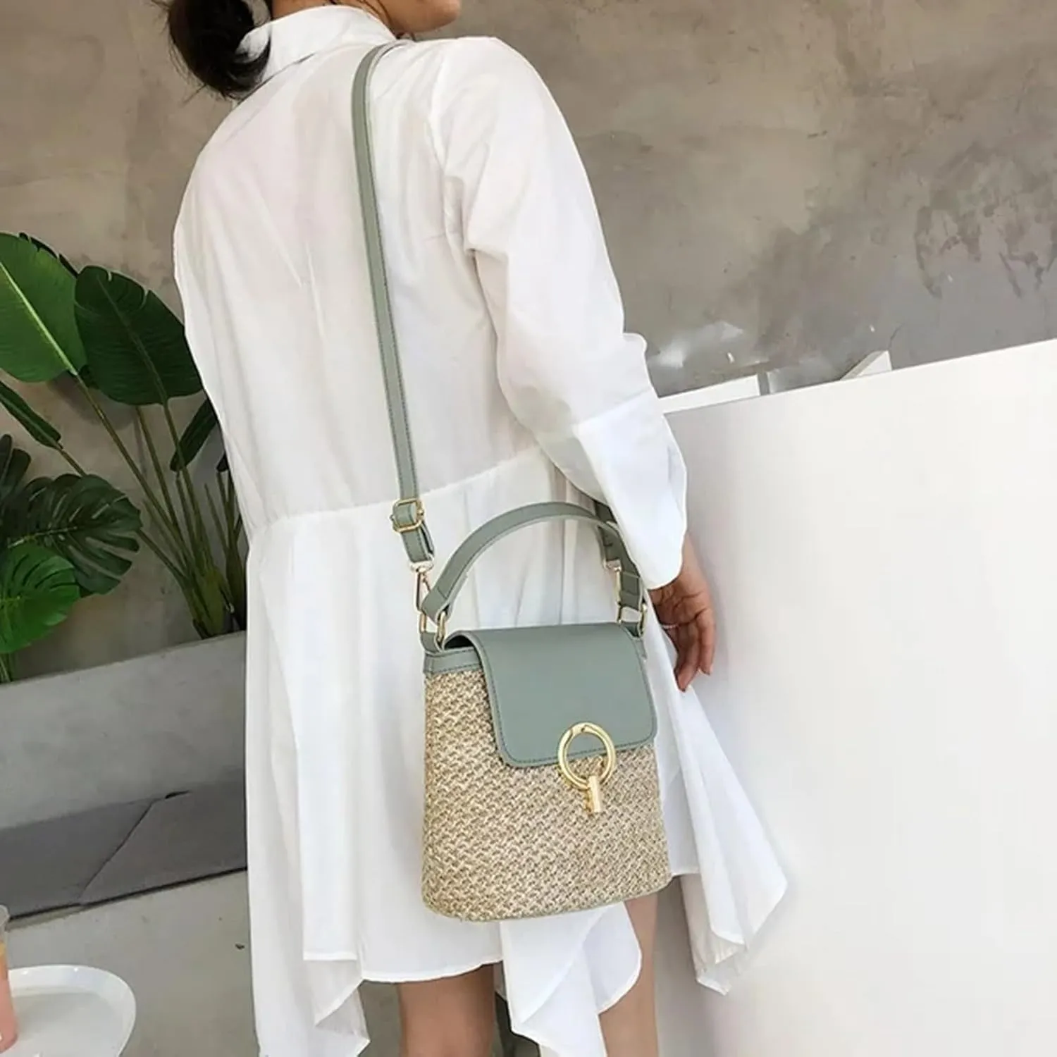 Sling Bags for Women Anti Theft Travel Waterproof Nylon Crossbody Bags for Woman Trendy Beach Accessories(C)