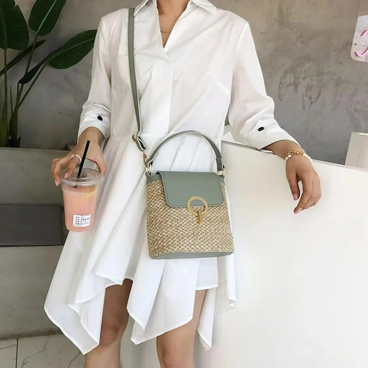 Sling Bags for Women Anti Theft Travel Waterproof Nylon Crossbody Bags for Woman Trendy Beach Accessories(C)