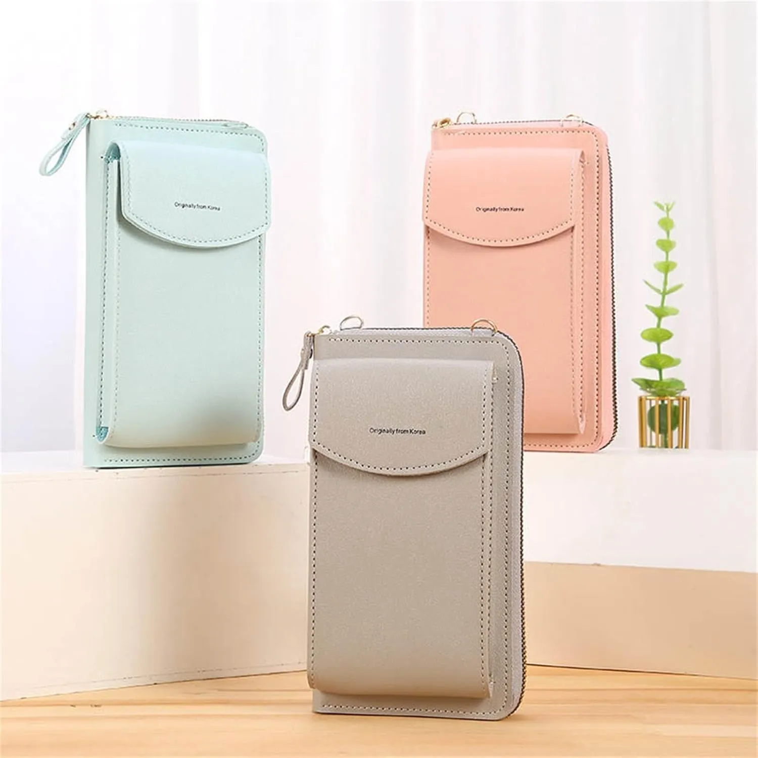 Small Cross Body Bag for Woman Vegan Leather Crossbody Cell Phone Wallet Purses with Adjustable Strap Card Slots