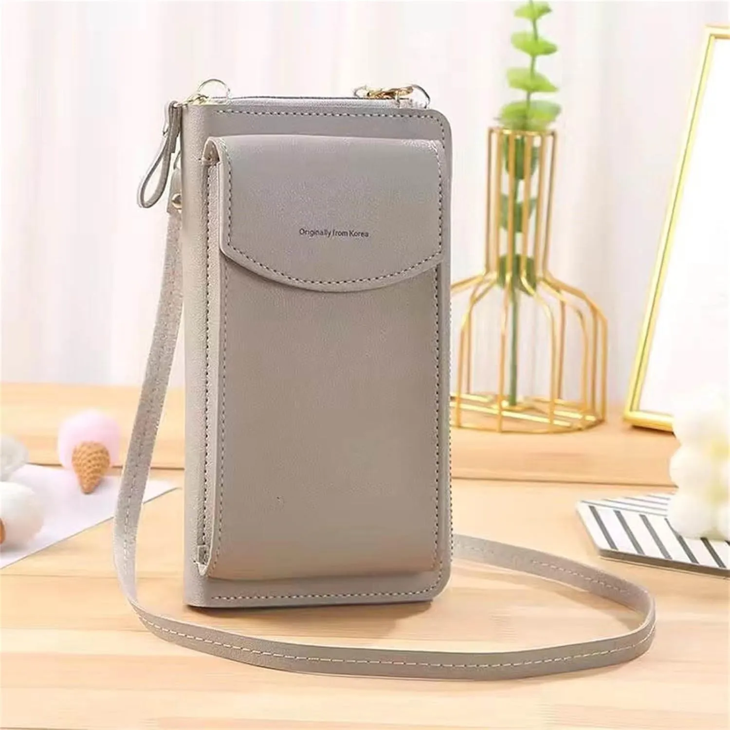 Small Cross Body Bag for Woman Vegan Leather Crossbody Cell Phone Wallet Purses with Adjustable Strap Card Slots
