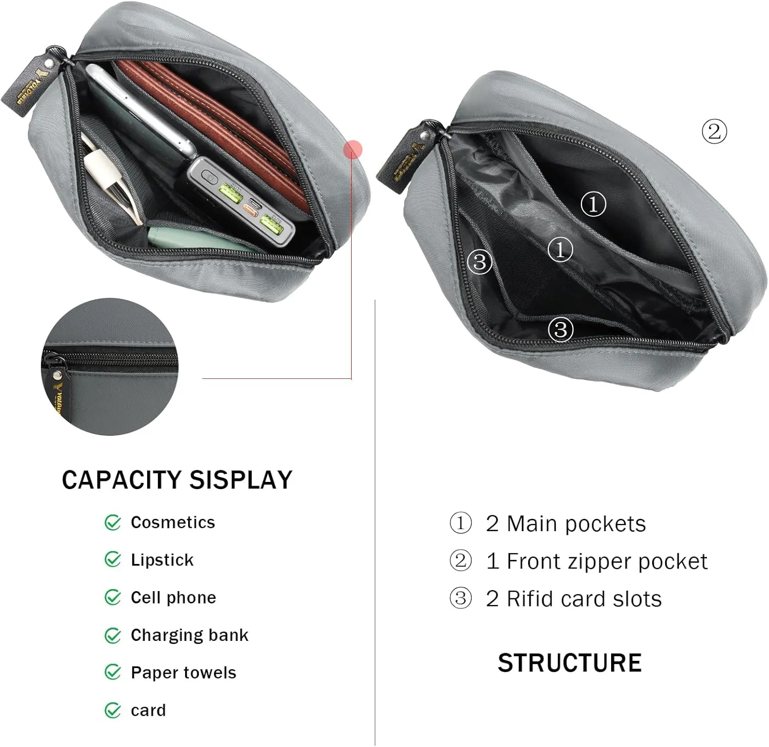 Small Crossbody Bags for Women Waterproof Adjustable Sling for Travel & Everyday Use