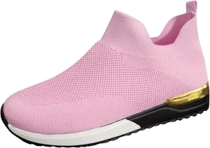 Sneakers for Women Walking Shoes Comfortable Breathable Mesh Tennis Slip On Sneakers for Women Womens Tennis Shoes Plantar Fasciitis Relief Lightweight Casual Comfort Walking Footwear