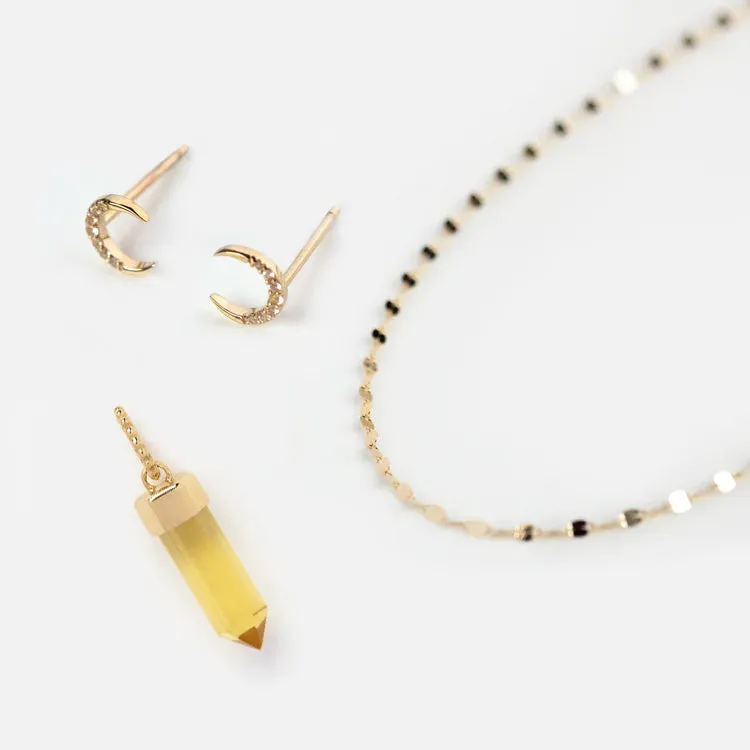 Solid Gold Moon Child Gift Set for Manifestation