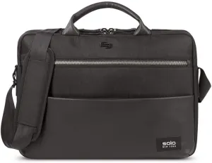 Solo New York Gramercy 15.6-inch Compact Laptop Briefcase. Fits up to a 15.6-inch laptop includes a padded tablet pocket fits up to 11-inch tablet, Black