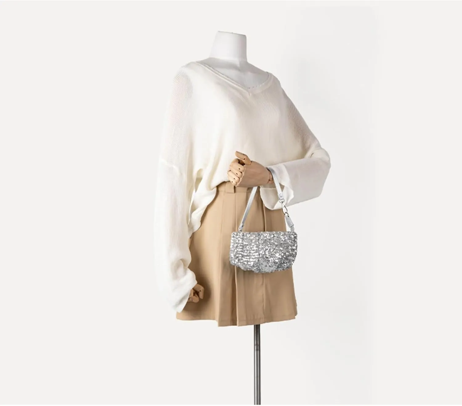Sparkling Clutches Purse Glitters Evening Bag Sequins Wedding Handbag for Women Girls Chain Crossbody Shoulder Bags