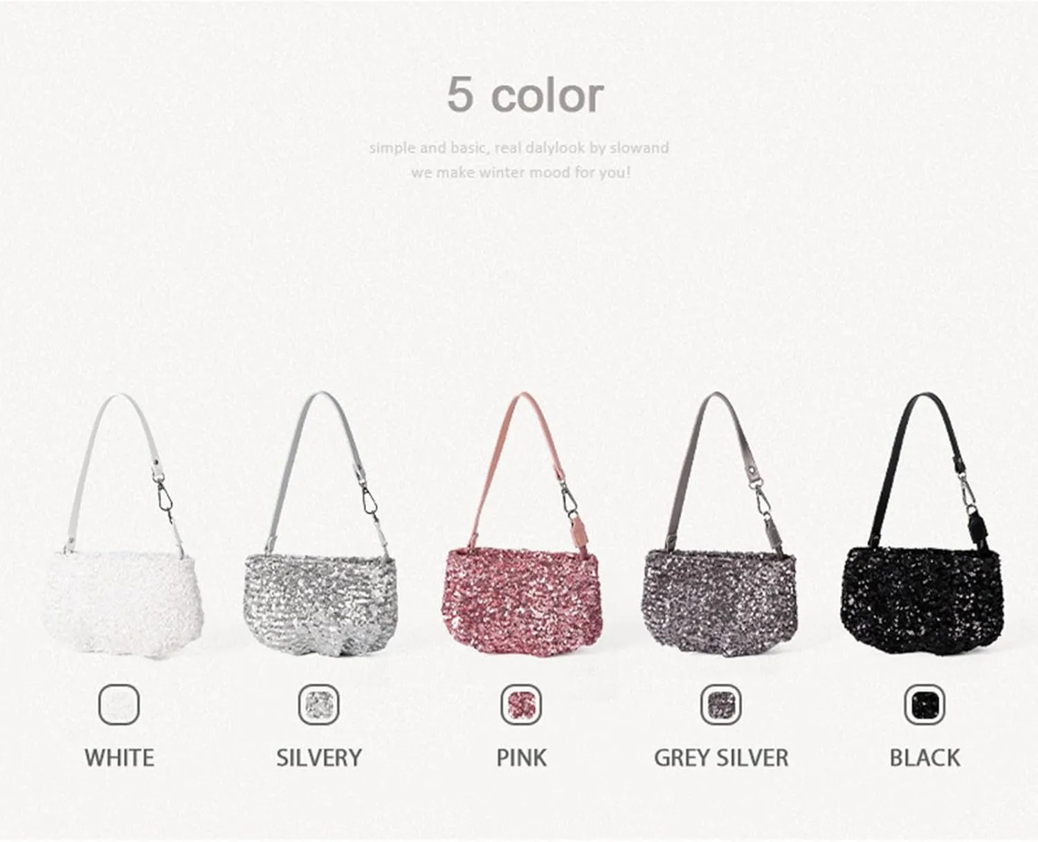 Sparkling Clutches Purse Glitters Evening Bag Sequins Wedding Handbag for Women Girls Chain Crossbody Shoulder Bags