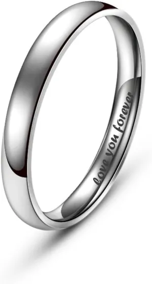 Stacking Rings Jewelry Trendy Eternity Band Rings for Women Silver Cubic Zirconia Rings Wedding Band Stack Set Custom Engraved Stackable Engagement Promise Ring Anniversary Band