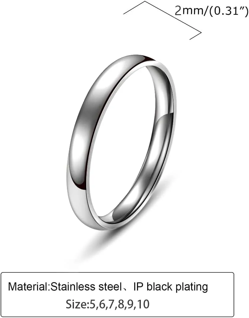 Stacking Rings Jewelry Trendy Eternity Band Rings for Women Silver Cubic Zirconia Rings Wedding Band Stack Set Custom Engraved Stackable Engagement Promise Ring Anniversary Band