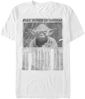 Star Wars Young Men's Words of Wisdom T-Shirt