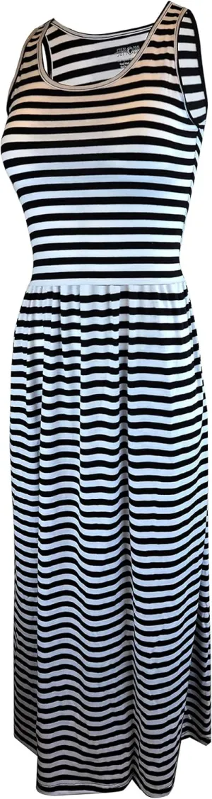 SUMONA Sleeveless Ankle Length Midi Maxi Dress with Pocket for Women