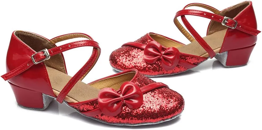 SWDZM Girl Latin/Chacha/Salsa/Performance Dance Shoes Sequin Ballroom Model-208